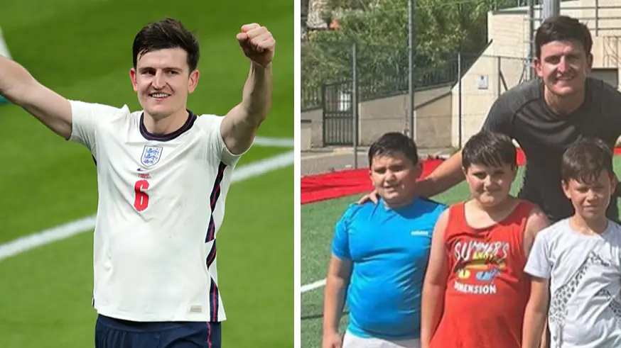 Harry Maguire Shares Brilliant Moment With Group Of Italian Kids After Training On His Honeymoon