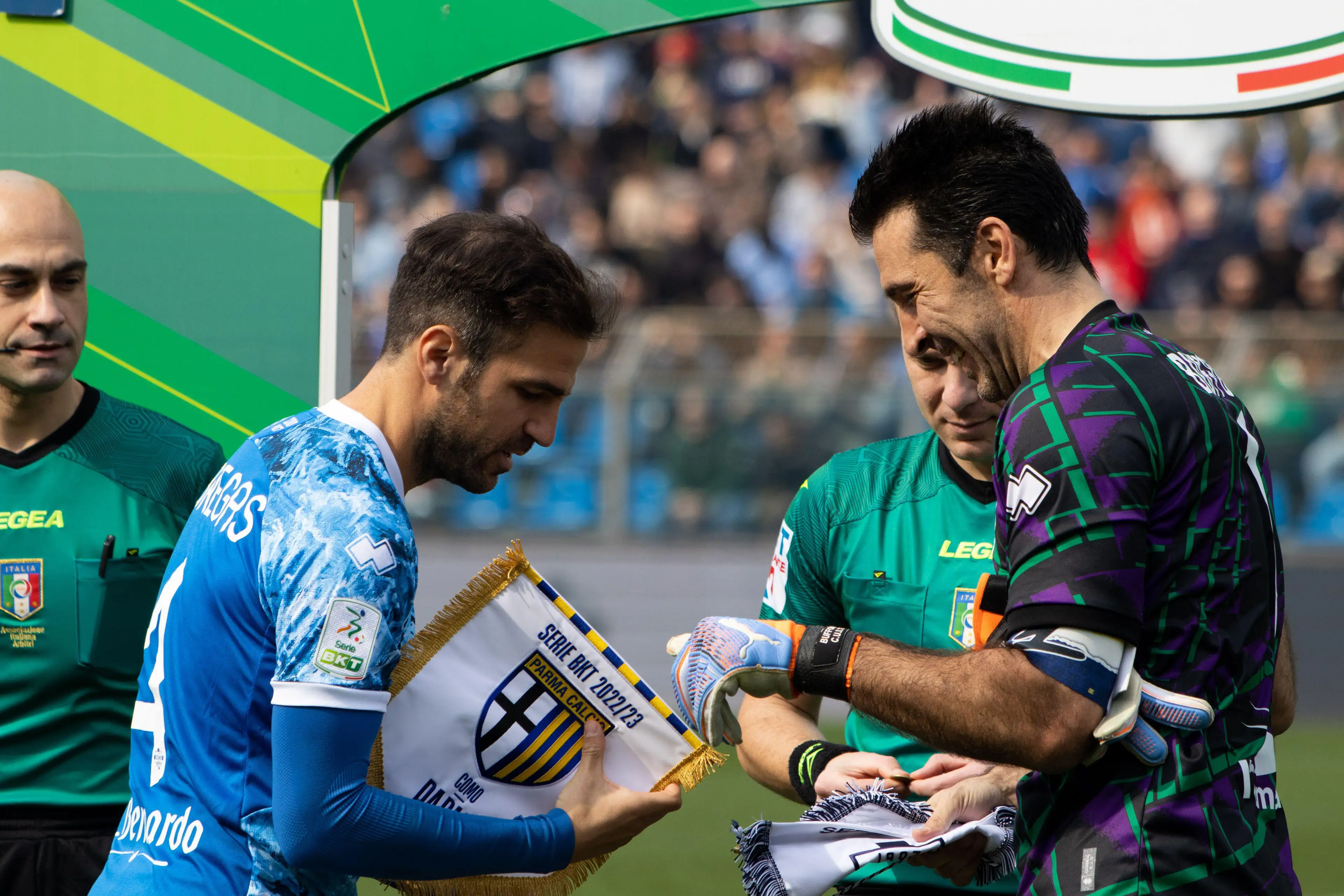 Fabregas and Buffon captained Como and Parma respectively. (