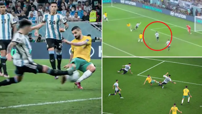 Lisandro Martinez denied stunning Australia goal with incredible last-ditch tackle
