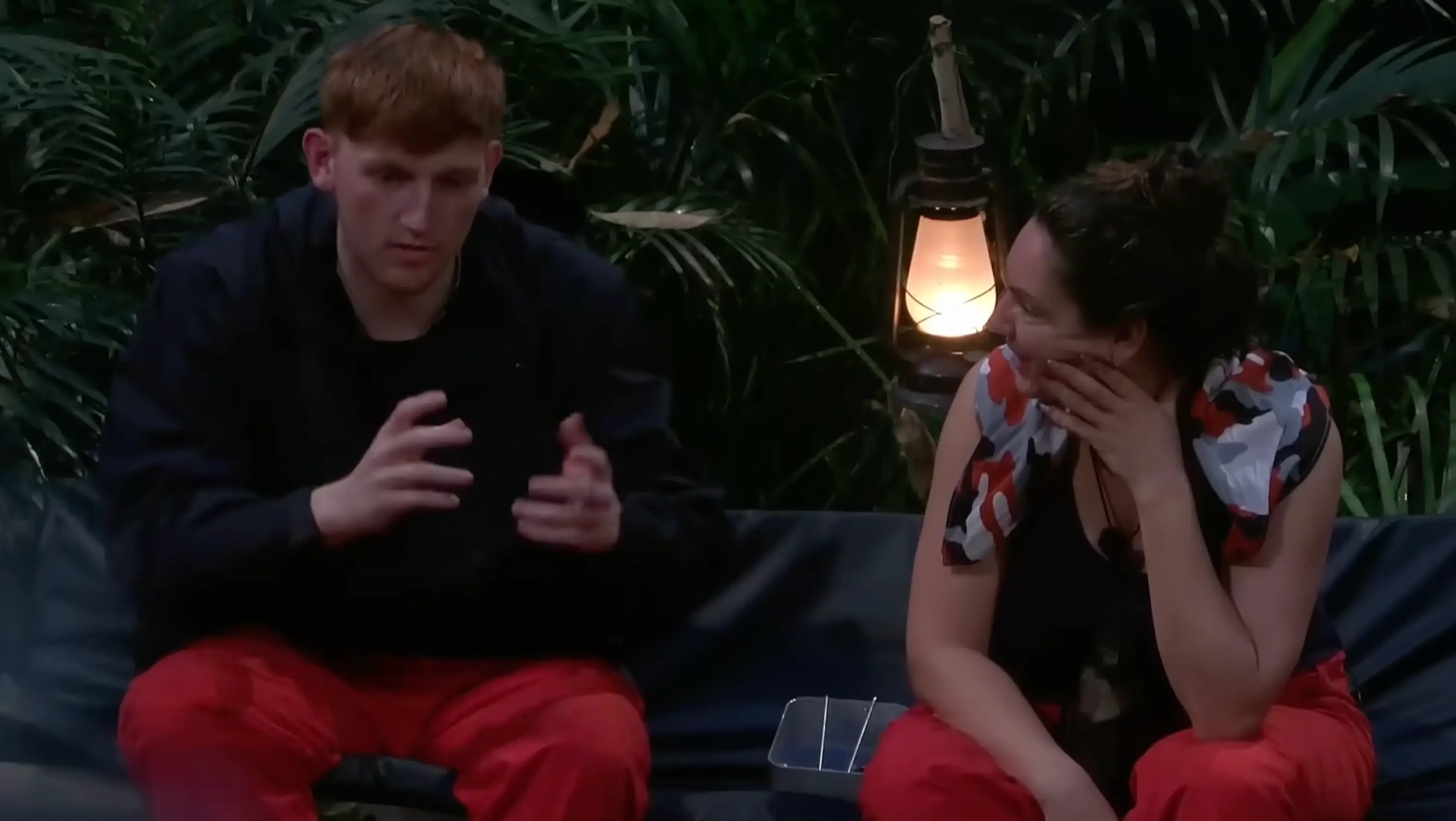 Ginge had an emotional chat with Kelly Brook (Image: ITV)