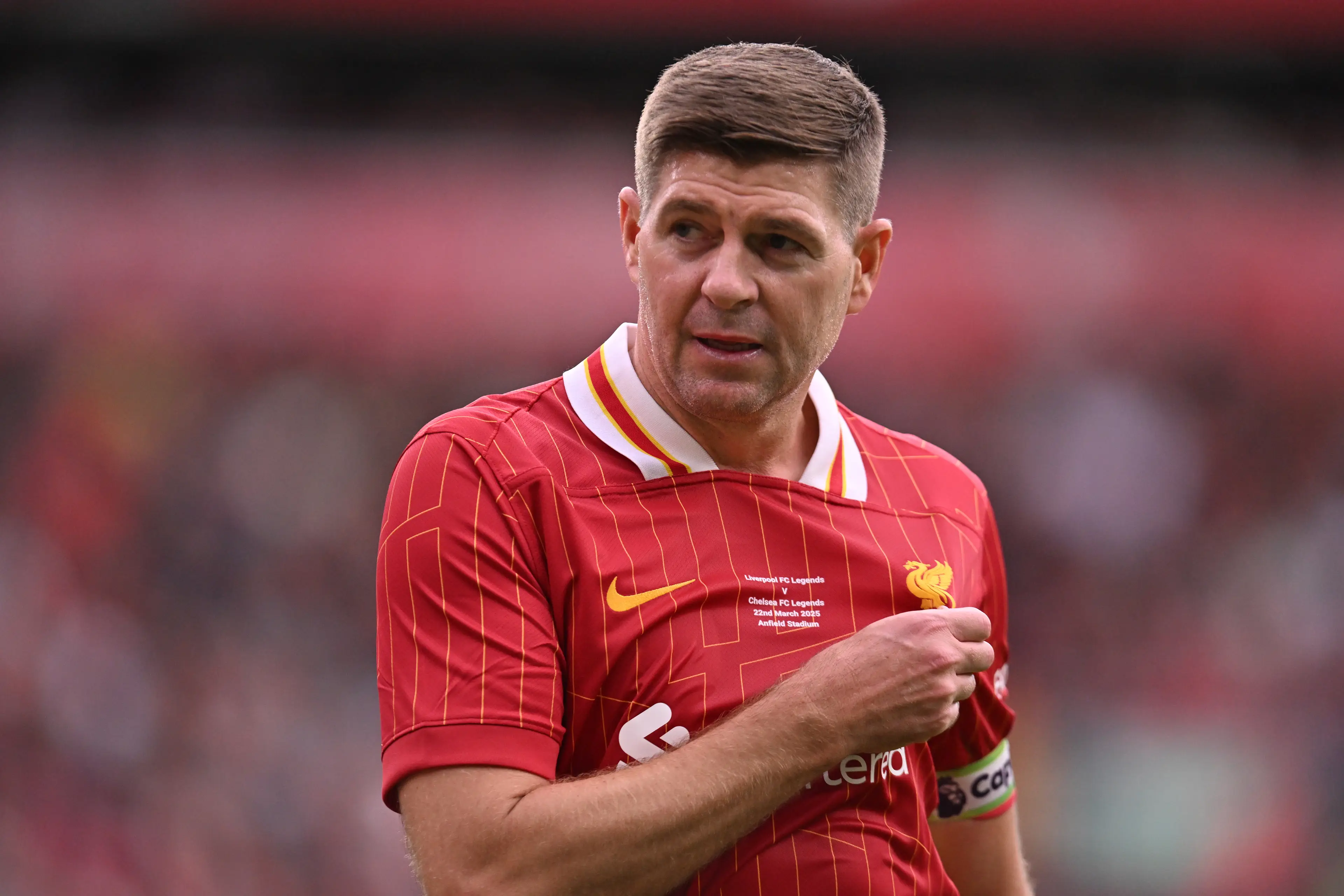 Steven Gerrard is widely regarded as one of Liverpool's best-ever players. (Image: LFC Foundation / Contributor via Getty)