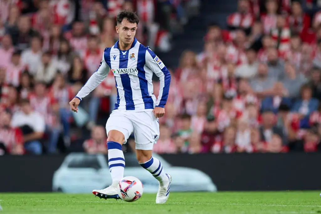 Martin Zubimendi pictured in action for Real Sociedad (Image: Getty)