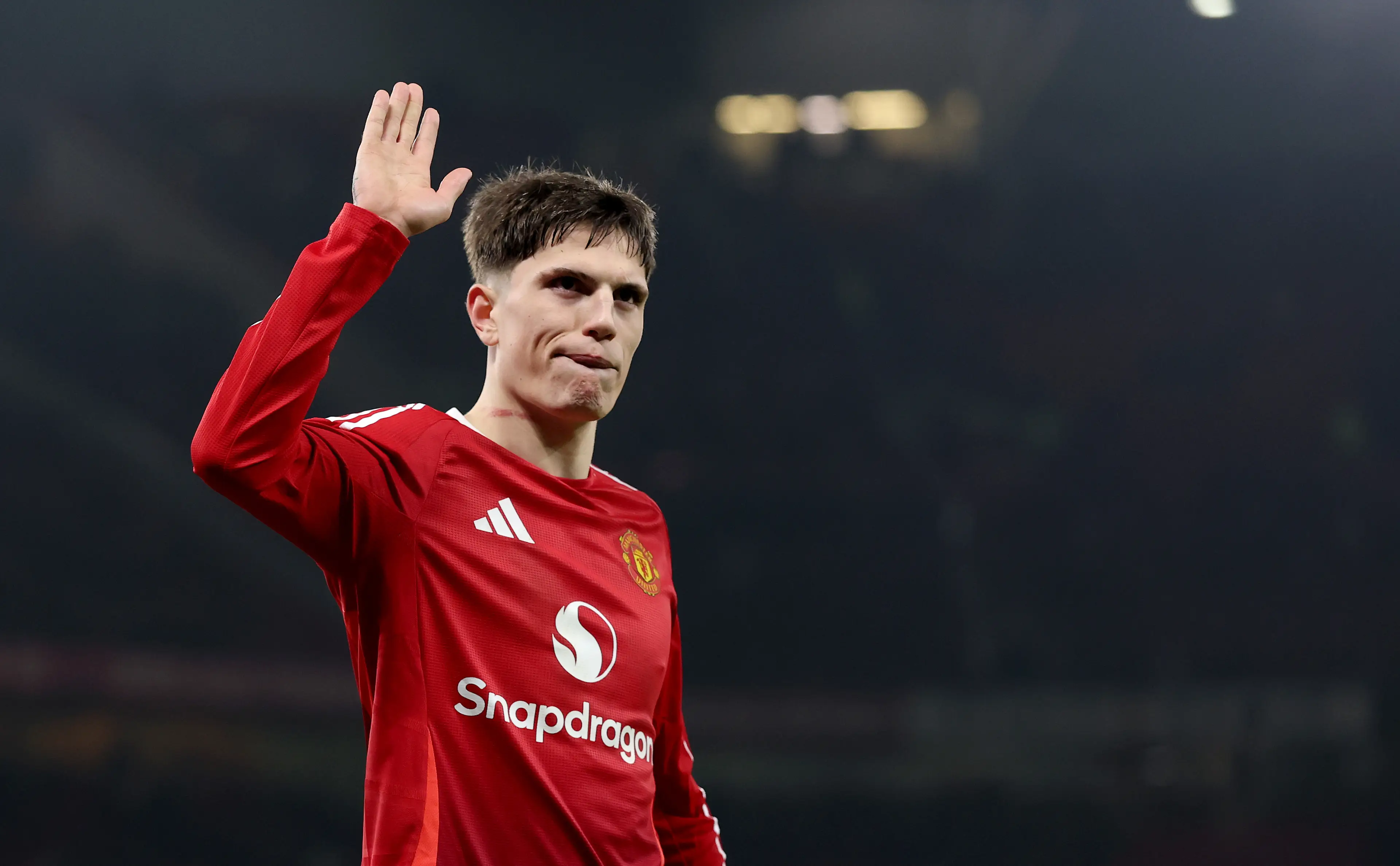 Alejandro Garnacho has been linked with a move away Manchester United. Image: Getty 