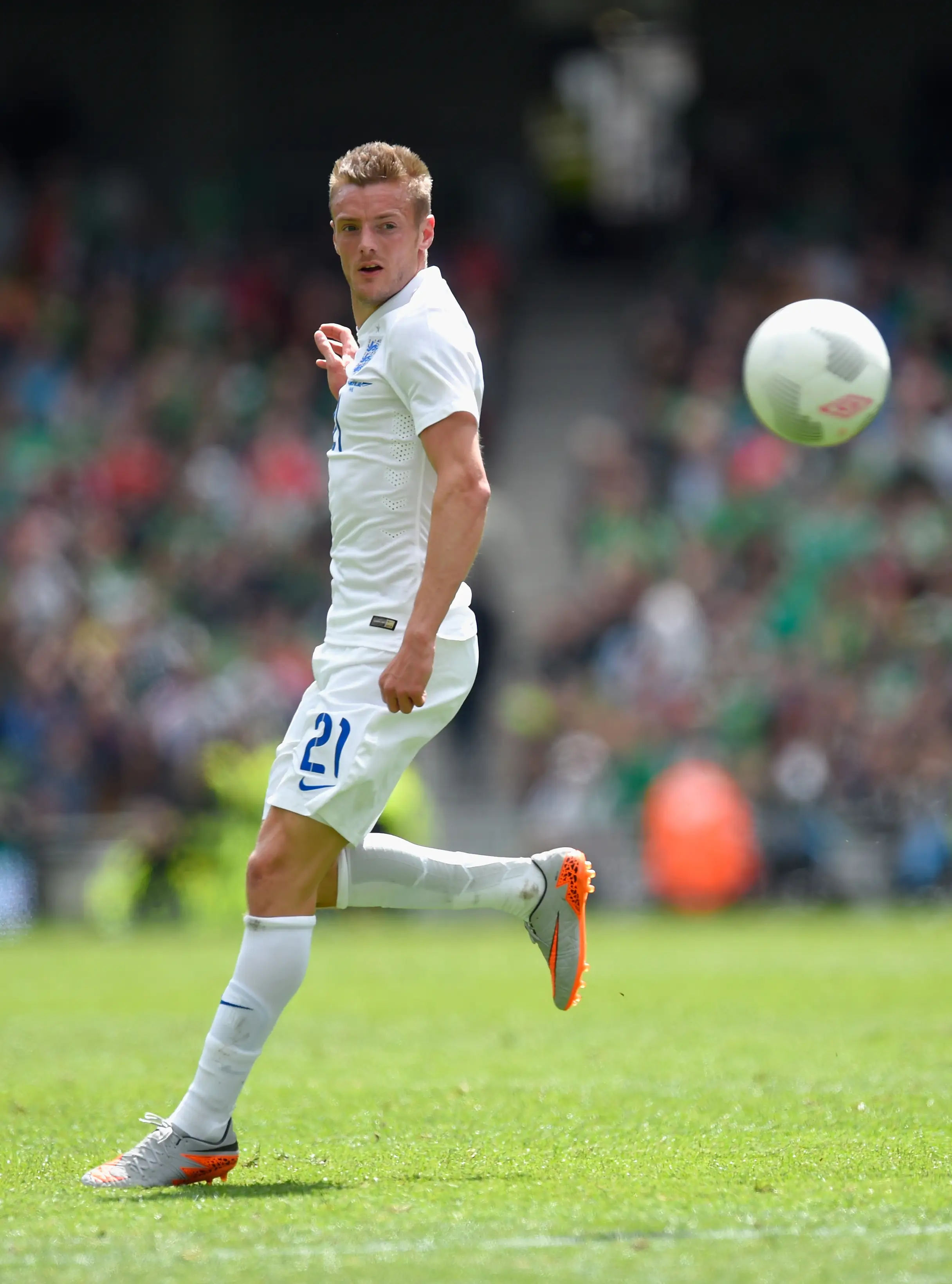 Jamie Vardy made his debut against Ireland on 7 June 2015. Image: Getty