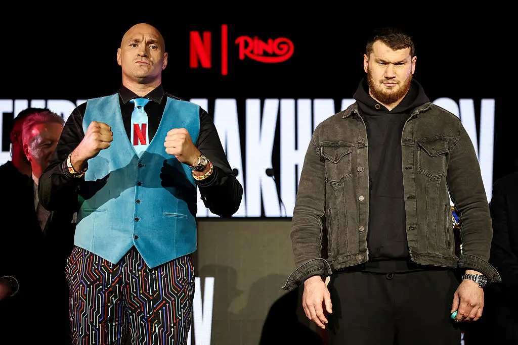 Tyson Fury takes on Arslan Makhmudov on April 11 (Credit:Getty)
