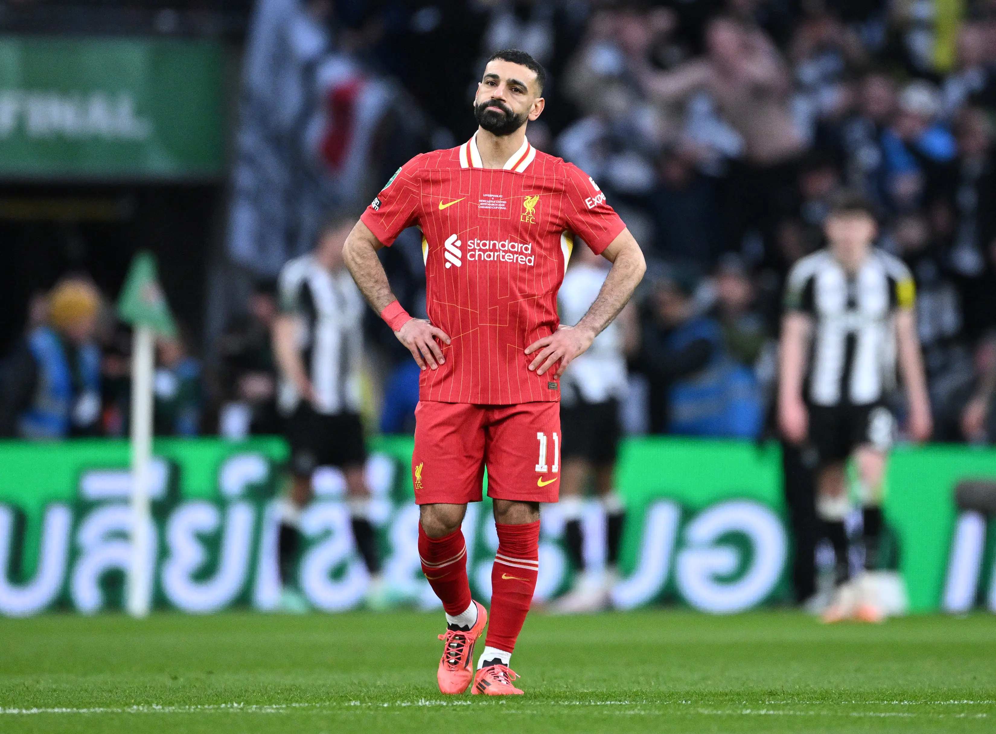 Salah struggled against Newcastle. Image credit: Getty