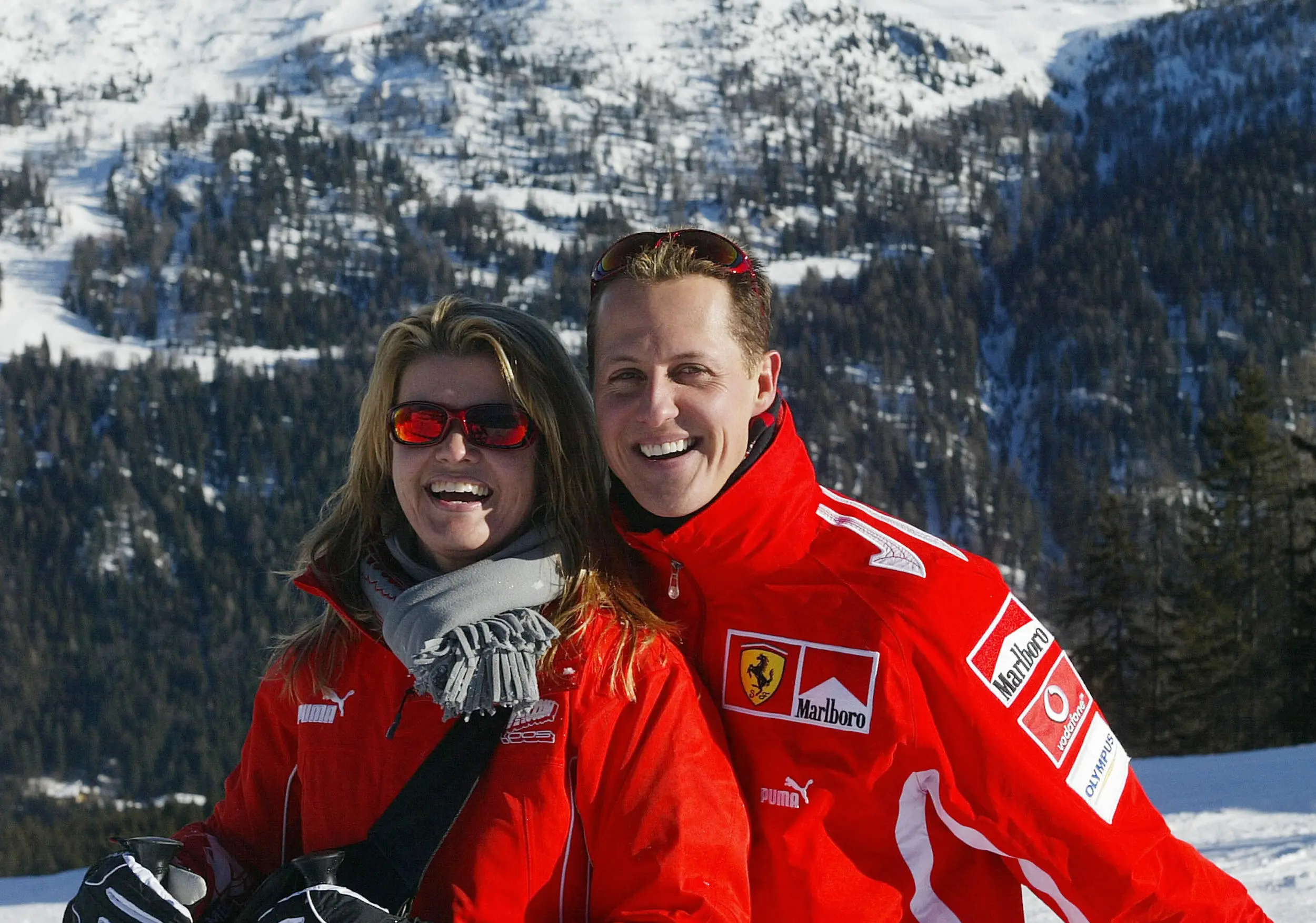 Michael Schumacher pictured with his wife Corinna. Image credit: Getty