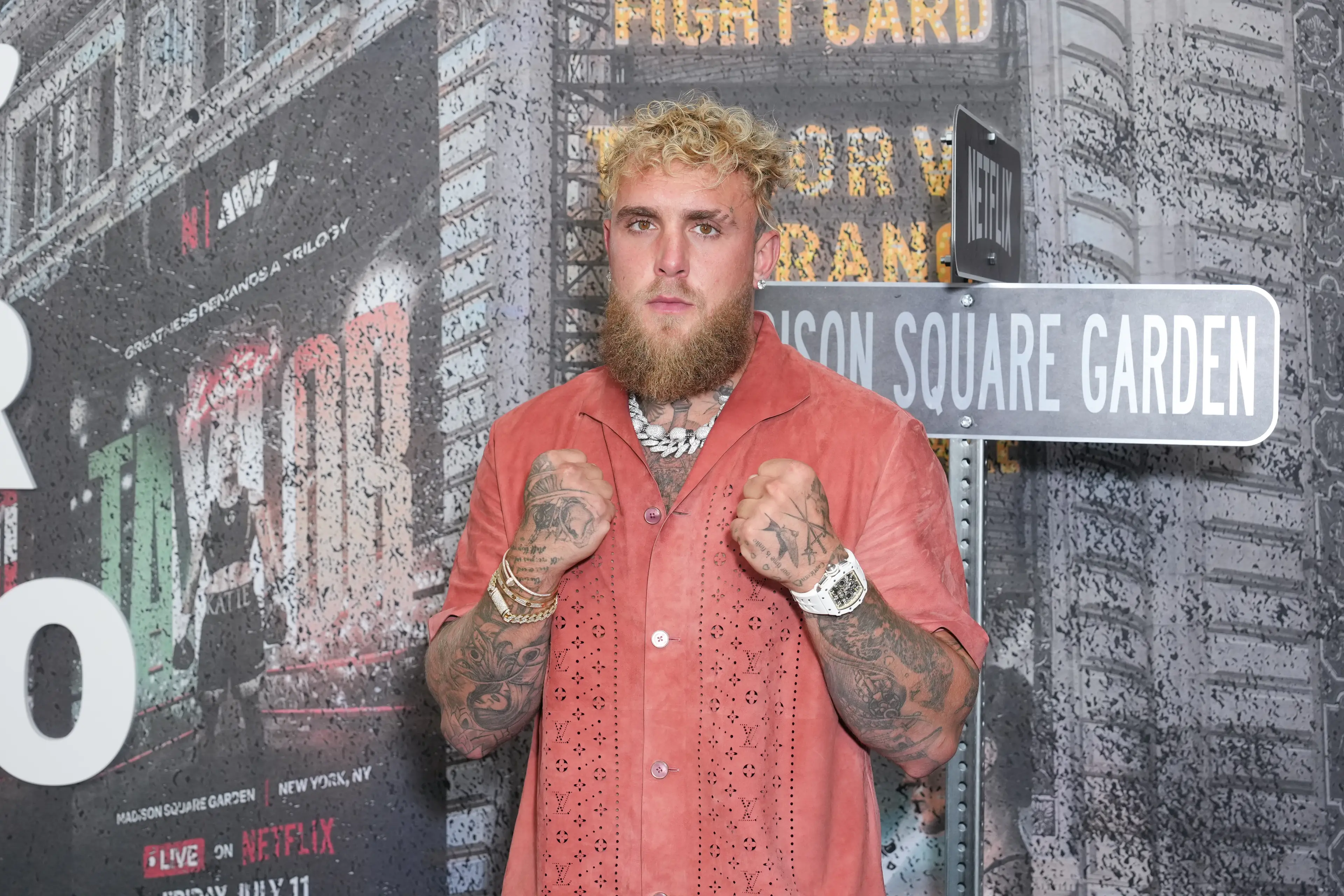 Jake Paul's exhibition against Gervonta Davis is reportedly in 'limbo'. Image: Getty 