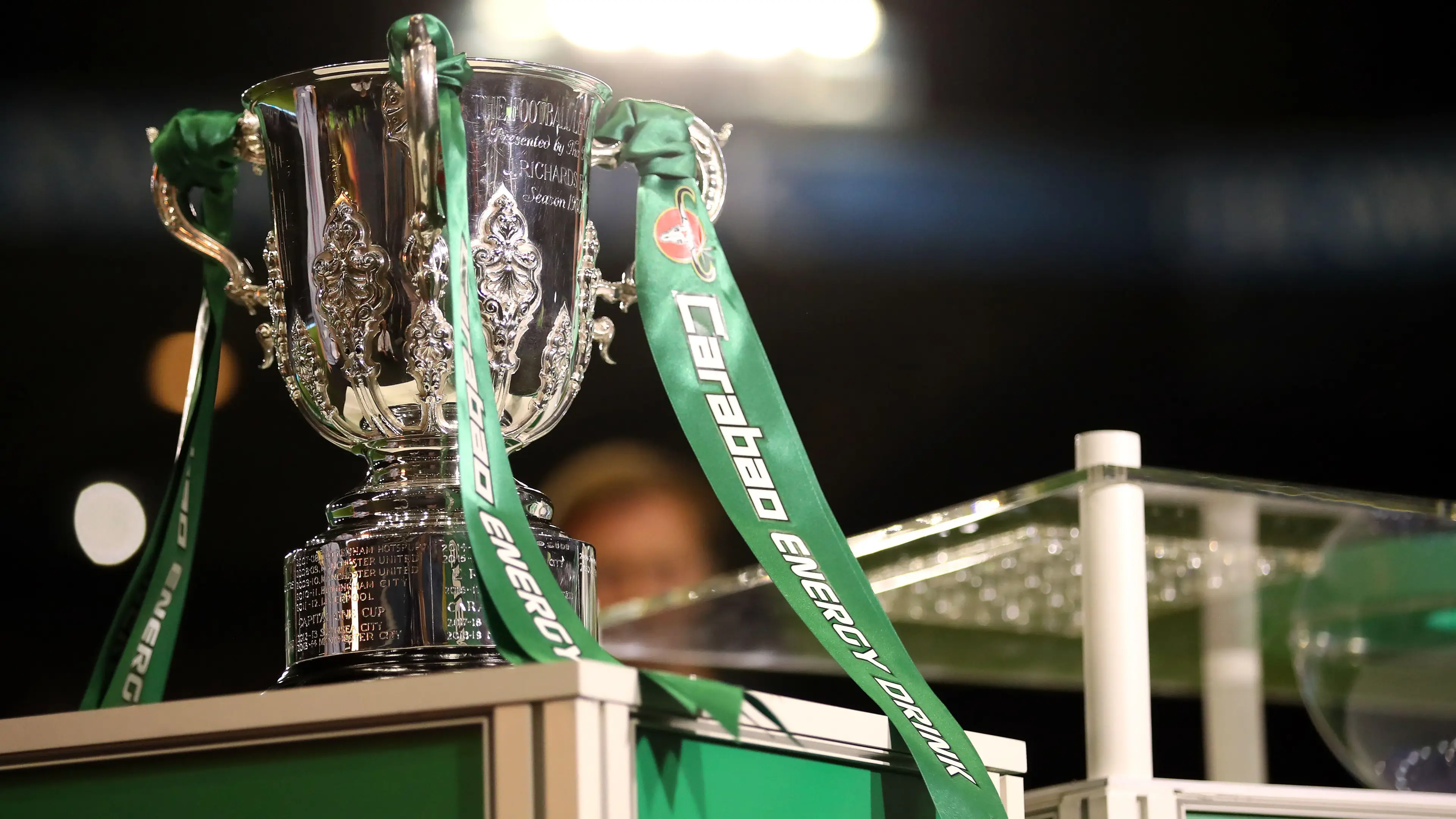 A general view of the Carabao Cup trophy. (Alamy)