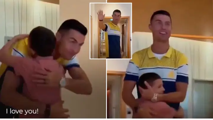 Touching video shows Cristiano Ronaldo hugging young boy who lost his father in the Turkey-Syria earthquake