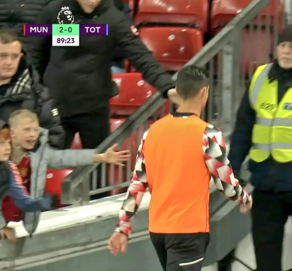 Ronaldo heads down the tunnel. Image: Amazon Prime Video
