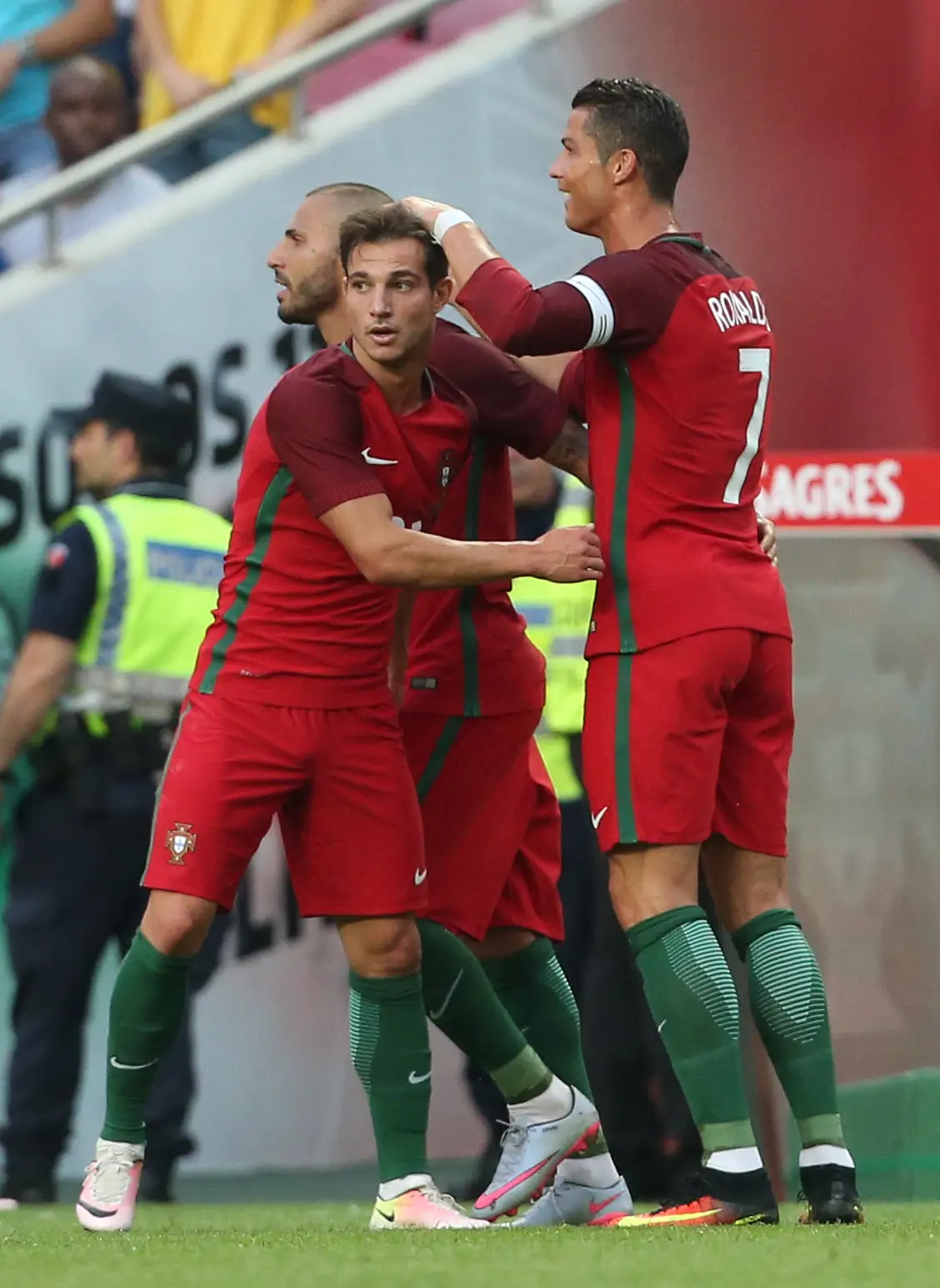 Cedric Soares played alongside Cristiano Ronaldo at Portugal. Image: Getty