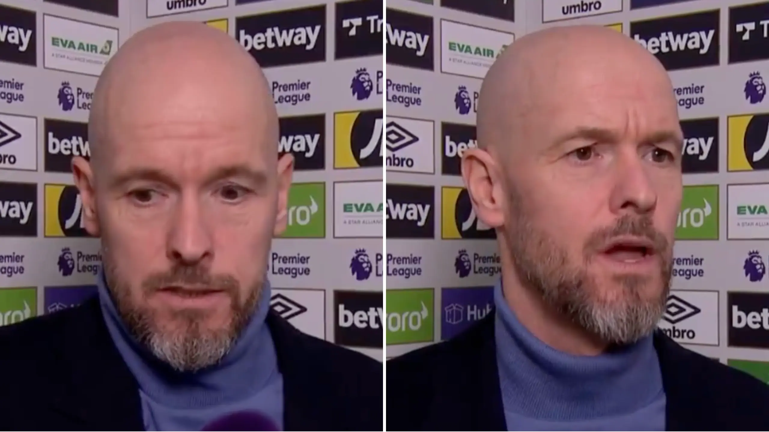 Erik ten Hag has baffled everyone with his post-match interview after West Ham defeat