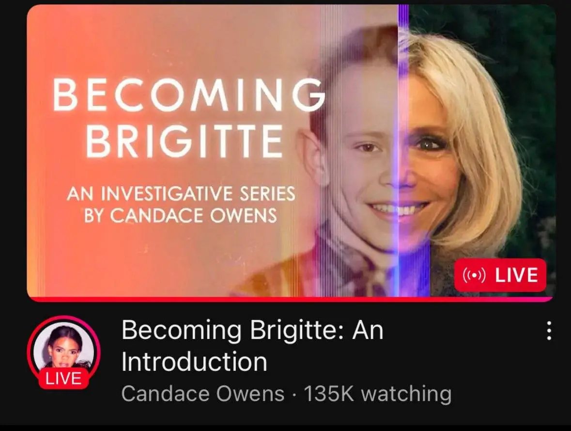 Owens has posted about her 'Becoming Brigitte' series (YouTube / Candace Owens)