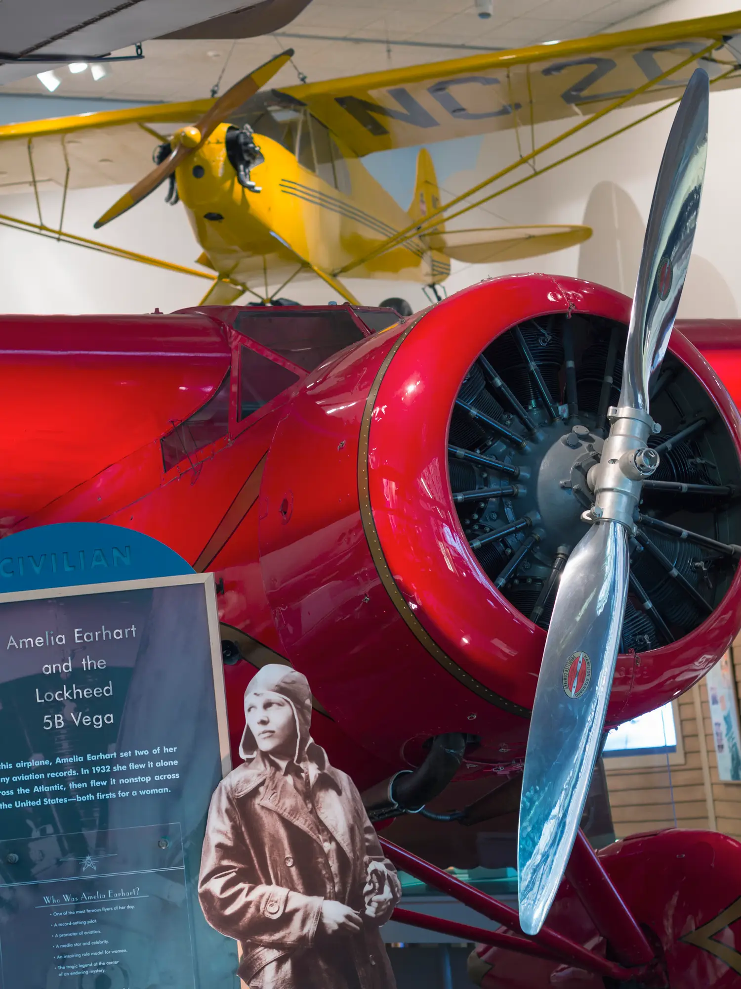Amelia Earhart exhibit in the National Air and Space Museum. (Jon Hicks/Getty)