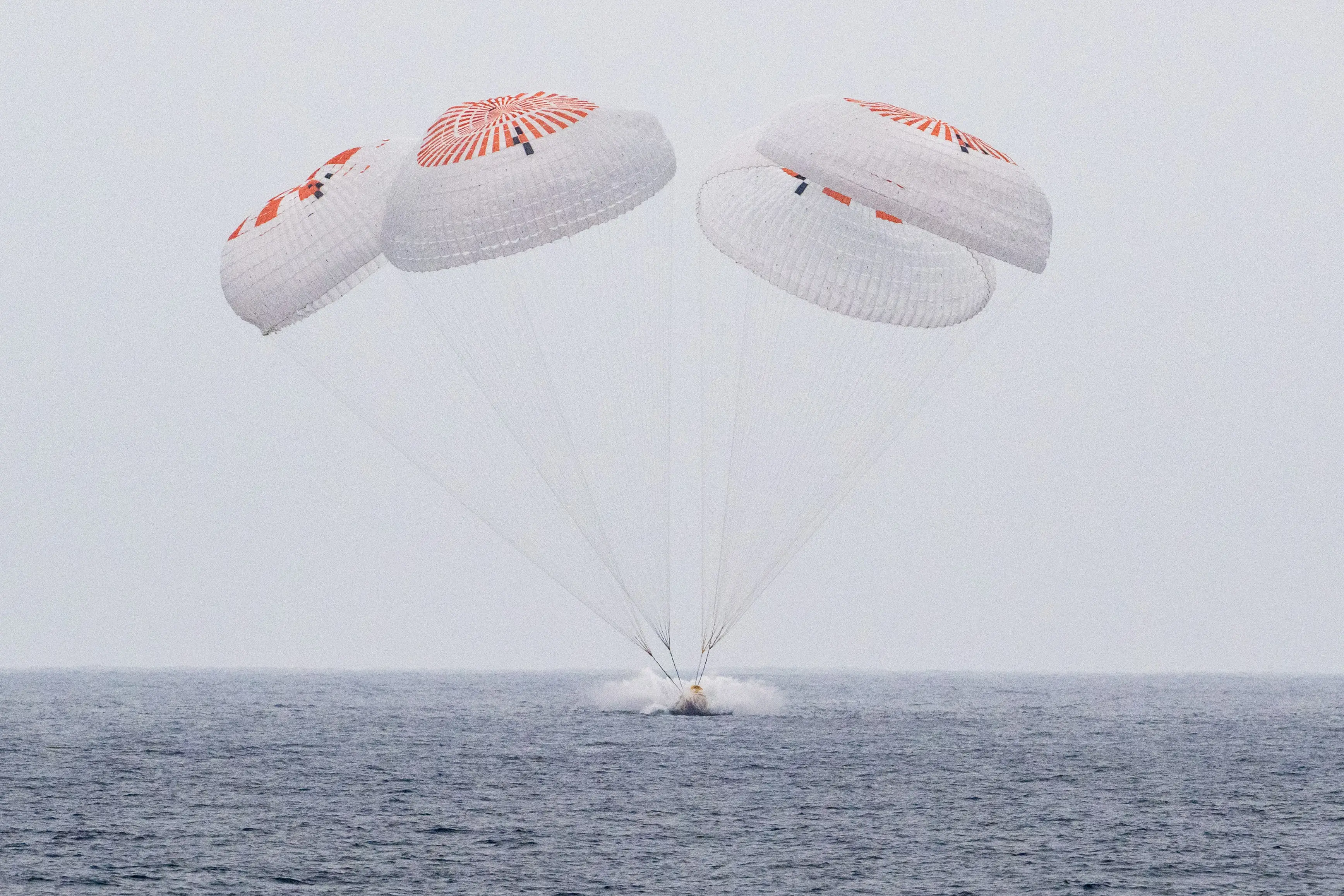 The crew splashed down just off the coast of southern California (Keegan Barber/NASA via Getty Images)