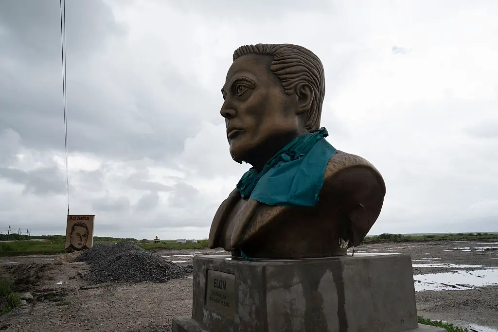 A bust of Musk was recently vandalised in the city of Starbase (GABRIEL CARDENAS/Contributor/Getty)