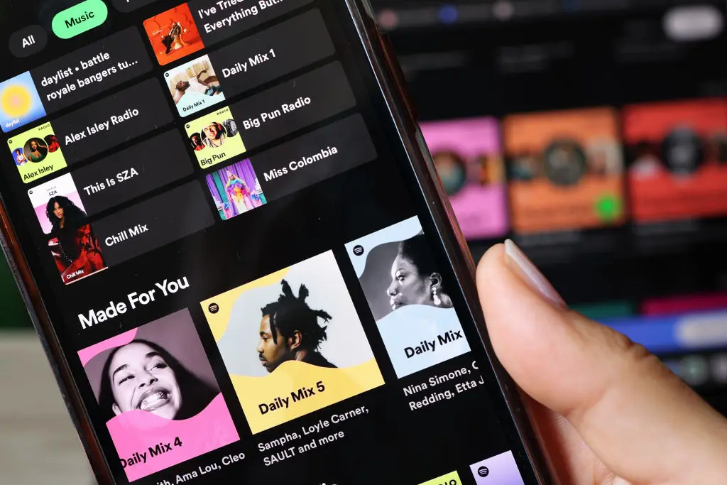 Only certain Spotify Premium users can access the new AI chatbot while it is in beta (Michael M. Santiago/Getty Images)