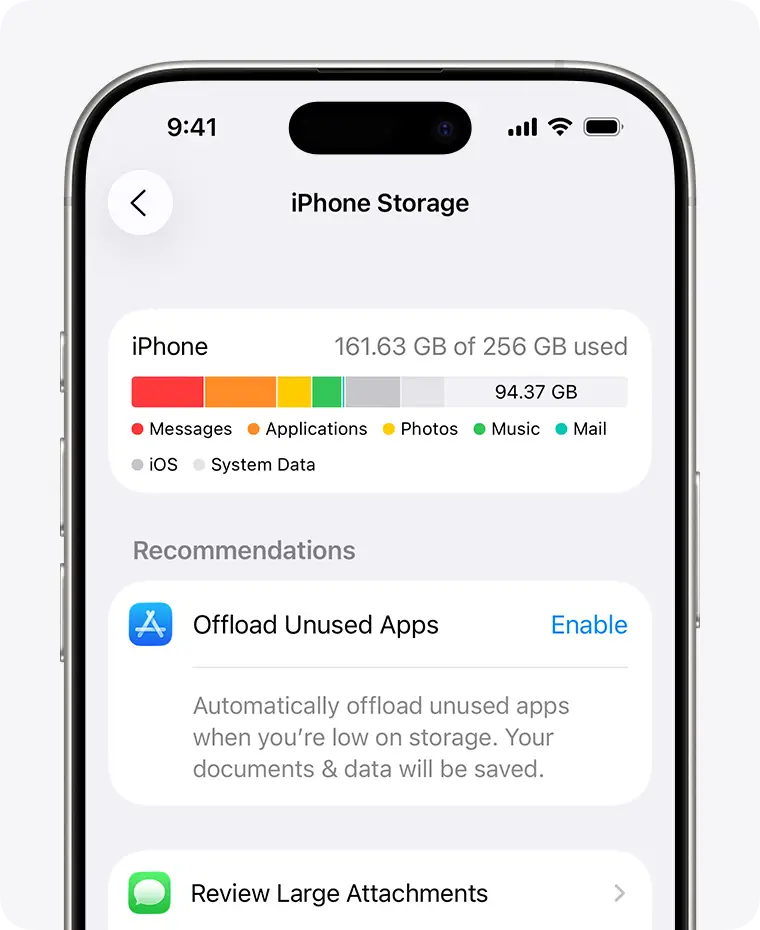There are handy ways to free up your iPhone storage (Apple)