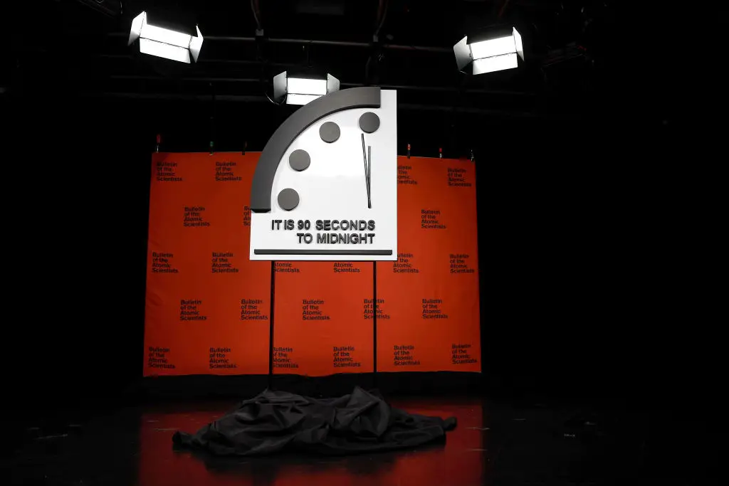 The Doomsday Clock is expected to move forward in 2025 (	Anna Moneymaker / Staff / Getty)