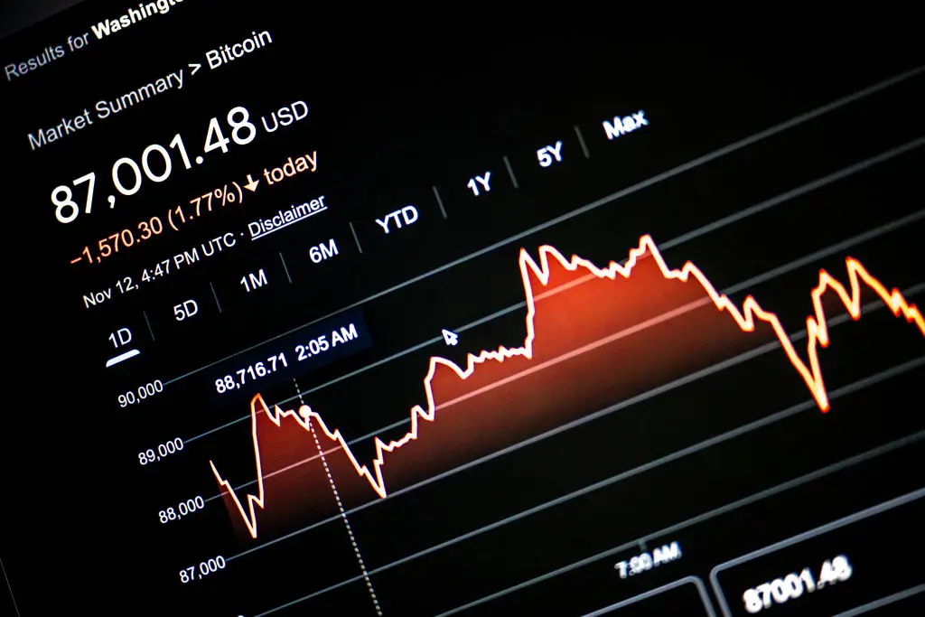 Bitcoin, alongside Dogecoin, is at the heart of big crypto gains (Brandon Bell/Getty Images)