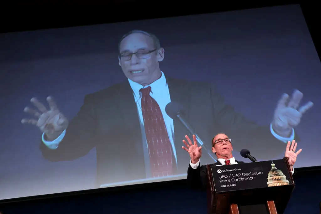 Dr Steven Greer has criticized the Trump administration's handling of UFO disclosures so far (Kevin Dietsch/Getty Images)