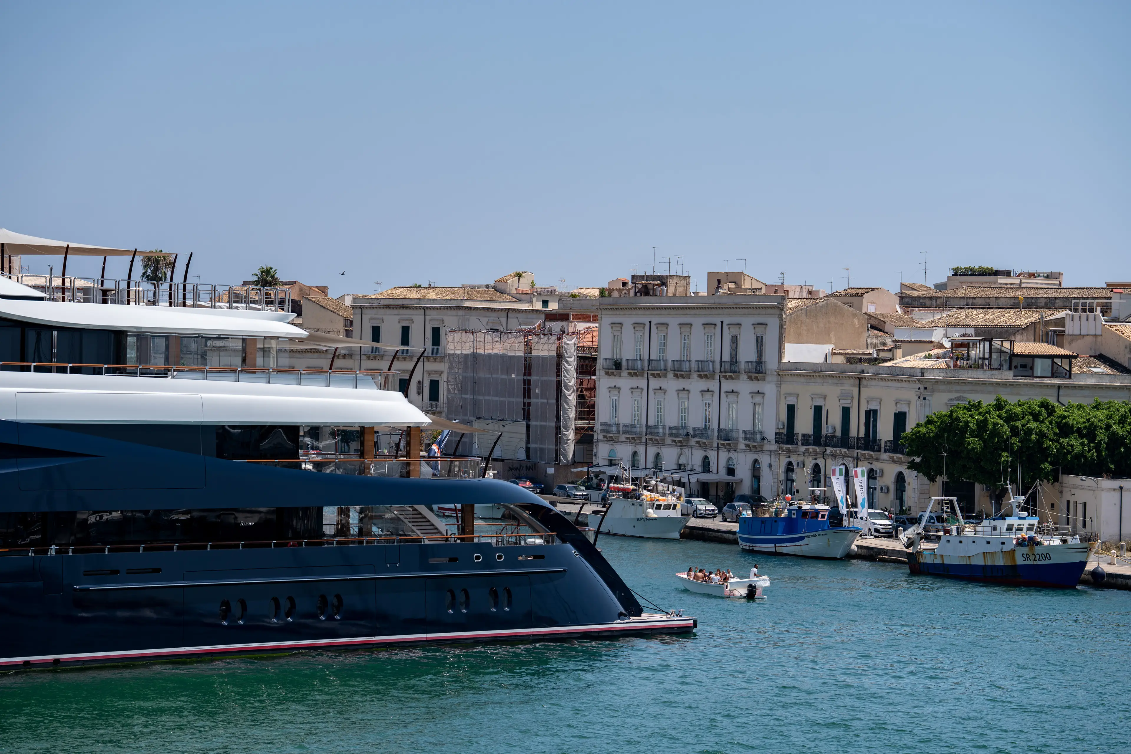 Mark Zuckerberg owns a 387-foot megayacht known as Launchpad (Francesca Volpi/Bloomberg via Getty Images)