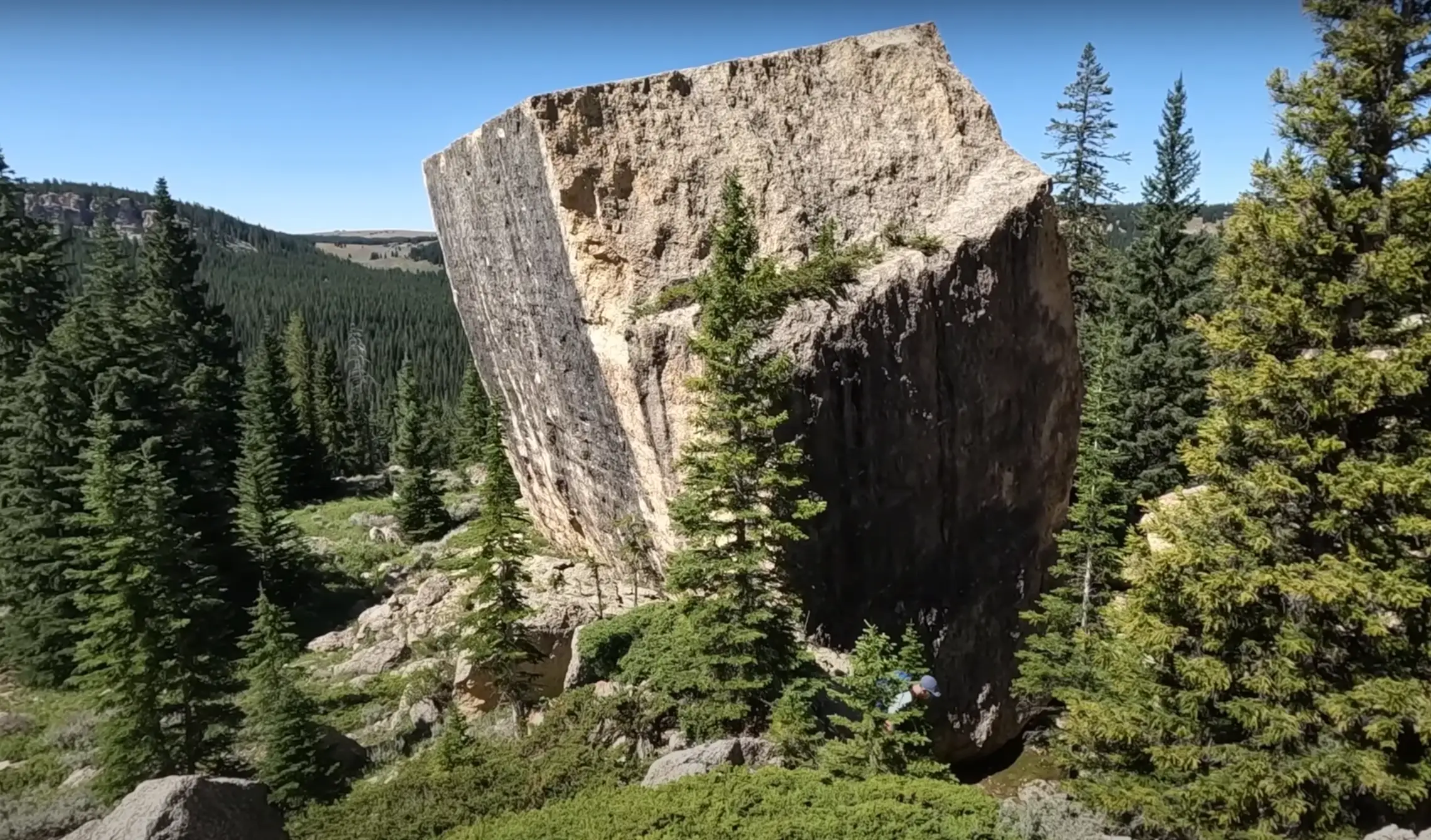 Two men set out to discover the secrets behind a mysterious block of limestone located in a remote forest (YouTube/thePOVchannel)
