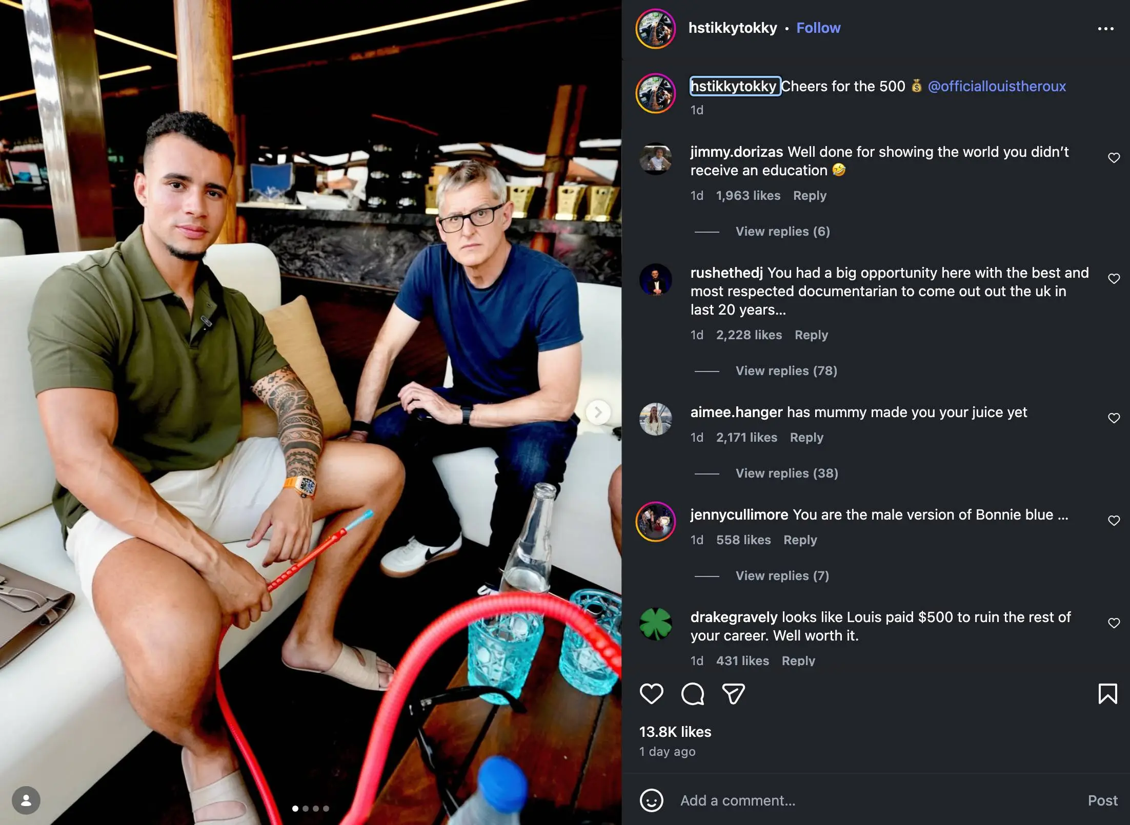 HSTikkyTokky has seemingly nuked his Instagram (Instagram / HSTikkyTokky)