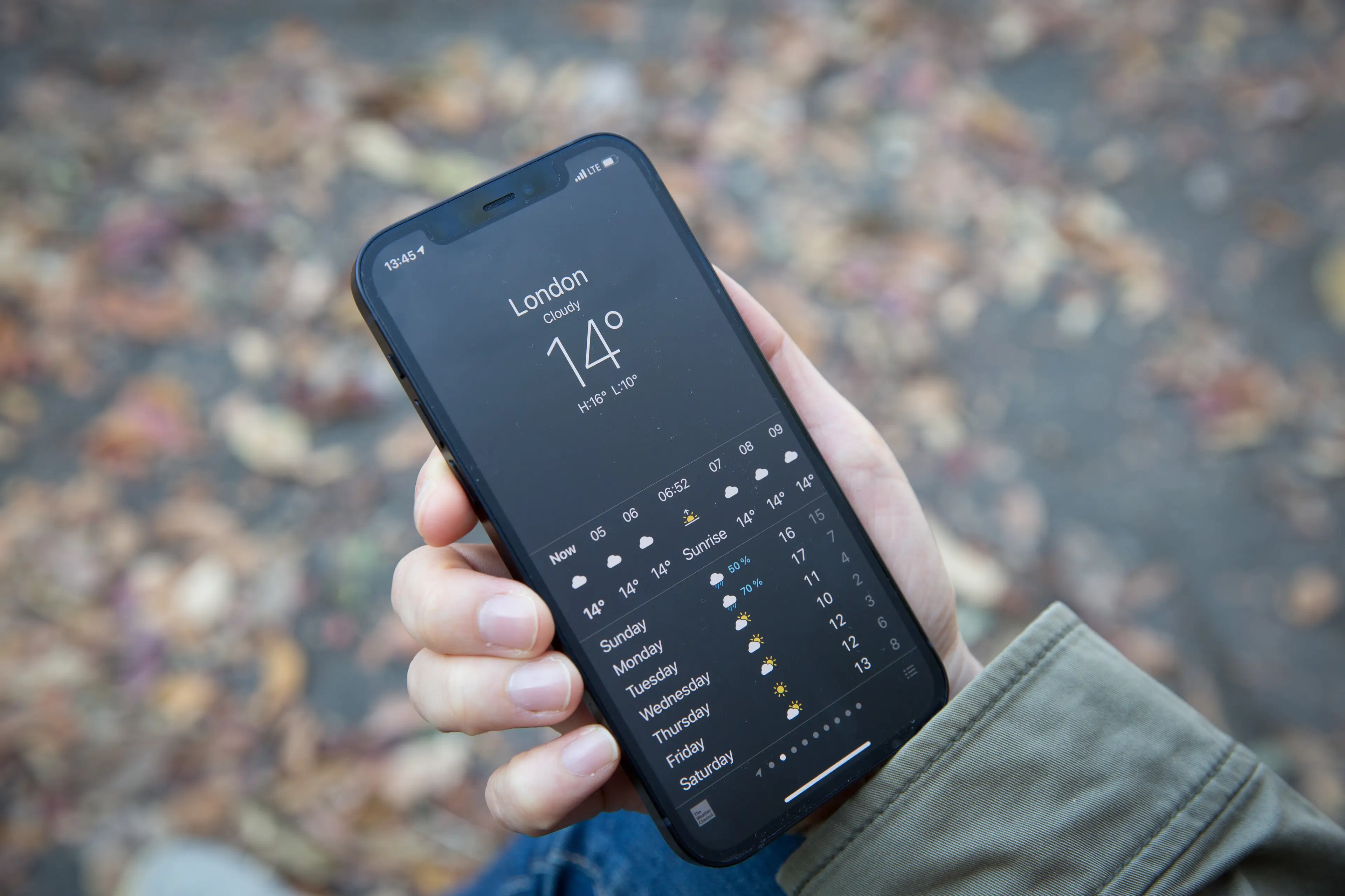 An iPhone user was baffled by a mysterious symbol on their weather app (SOPA Images / Contributor via Getty)