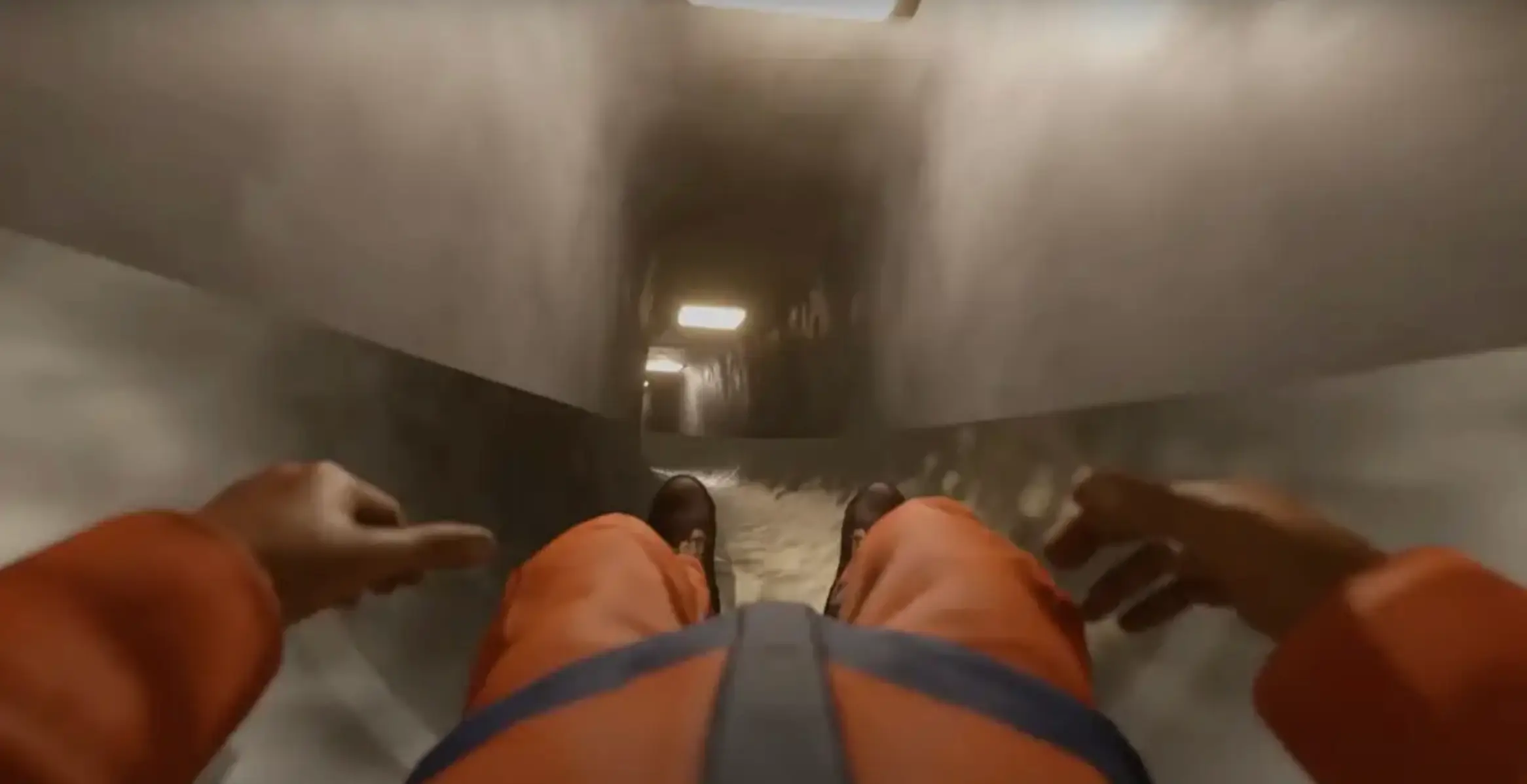 The hidden room is accessed by a 60 meter long slide that take you 40 feet below ground (YouTube/@primalspace)