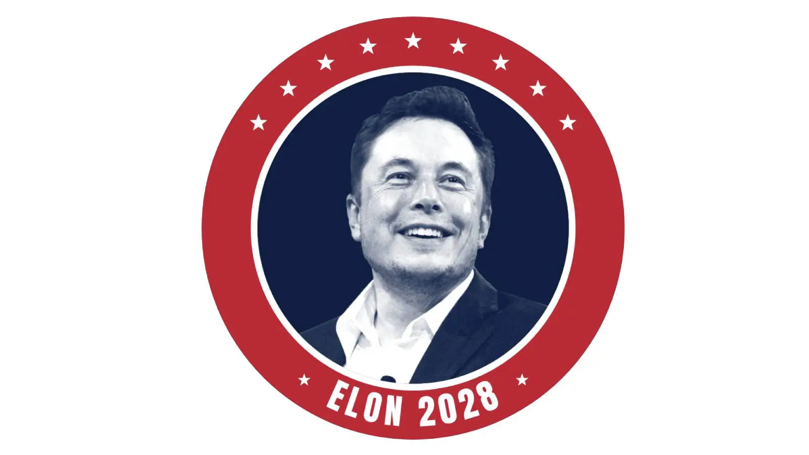 The site calls for a change to the Constitution (Elon 2028)