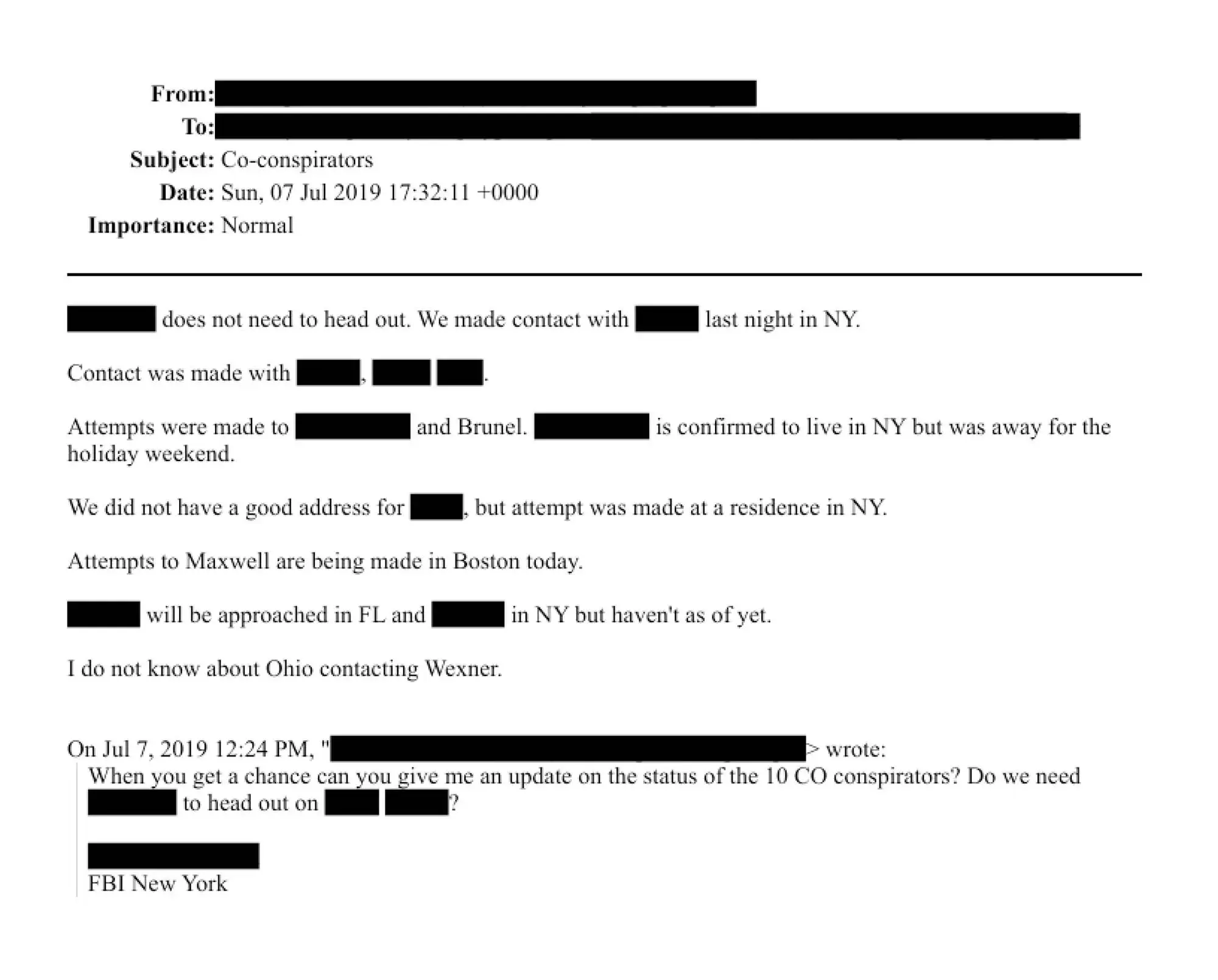 There are questions about who else is featured on the list (US Department of Justice / The New York Post)