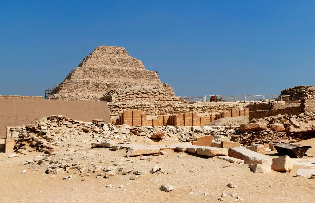 The step blocks were likely raised from inside the pyramids through hydraulic pressure (Universal History Archive/Universal Images Group via Getty Images)