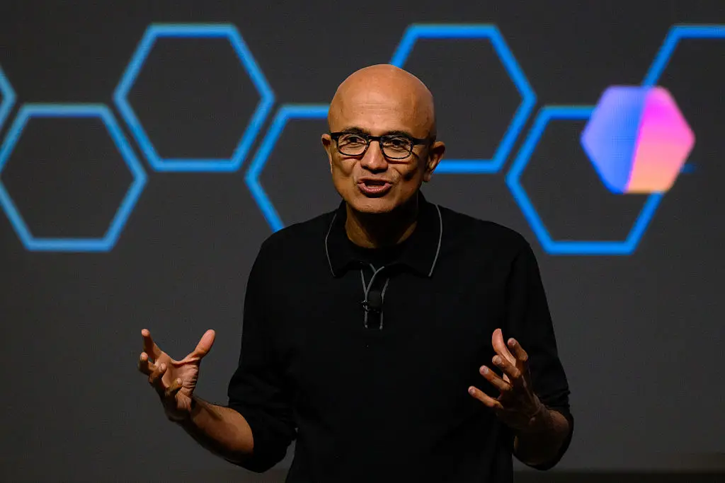 Nadella explains the importance of token and human capital (George Chan / Stringer / Getty)