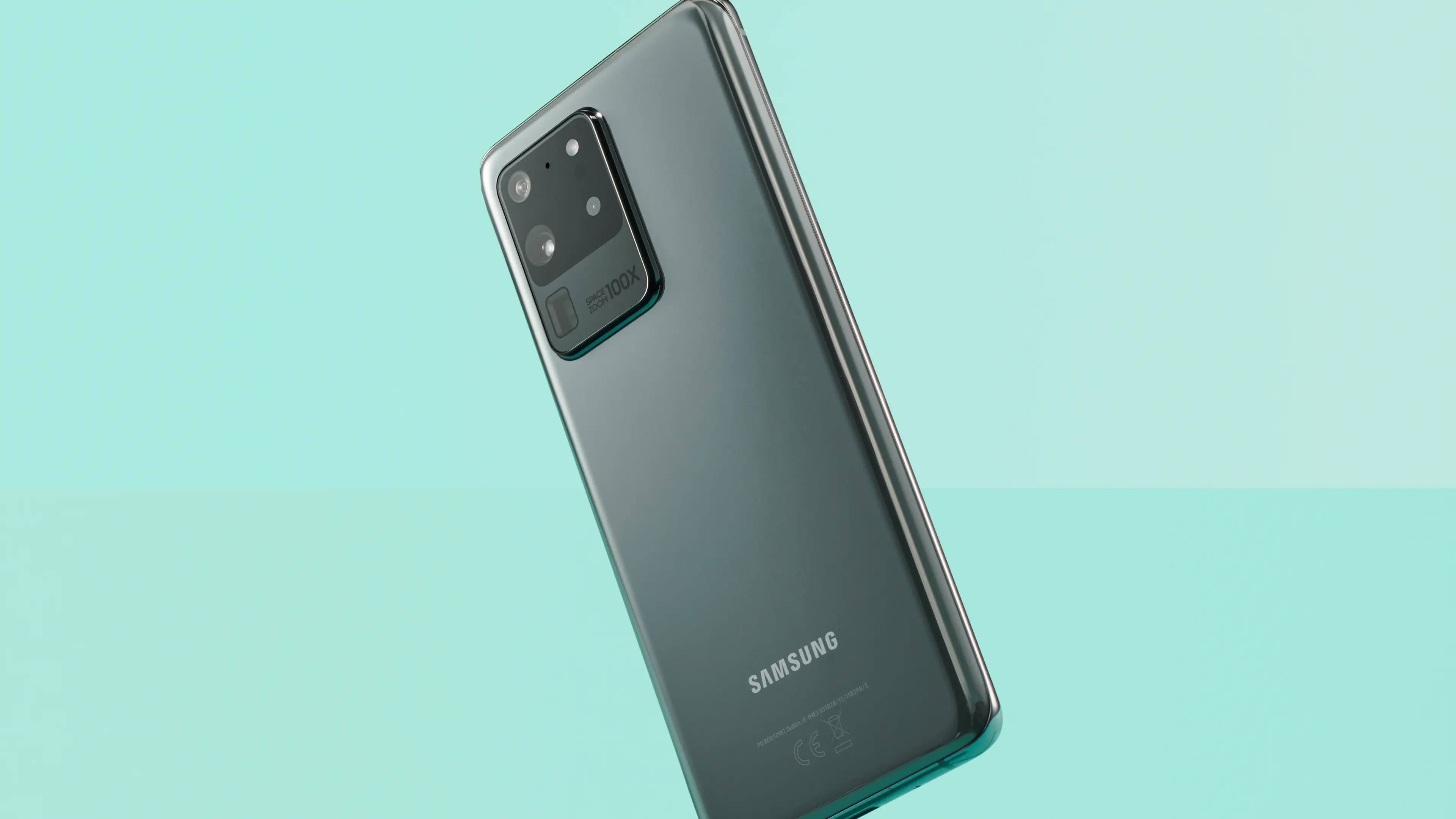 A Samsung Galaxy S20 Ultra smartphone.