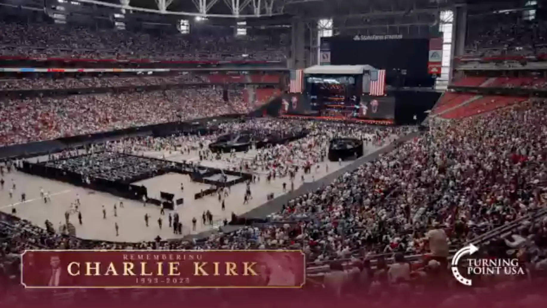 Charlie Kirk's memorial is currently underway (Rumble)