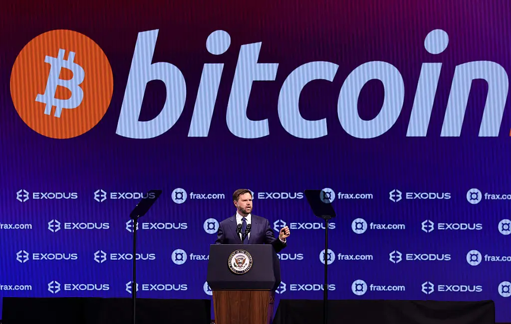 JD Vance has pledged his support for Bitcoin in a recent speech, offering a bold prediction (Ethan Miller/Getty Images)