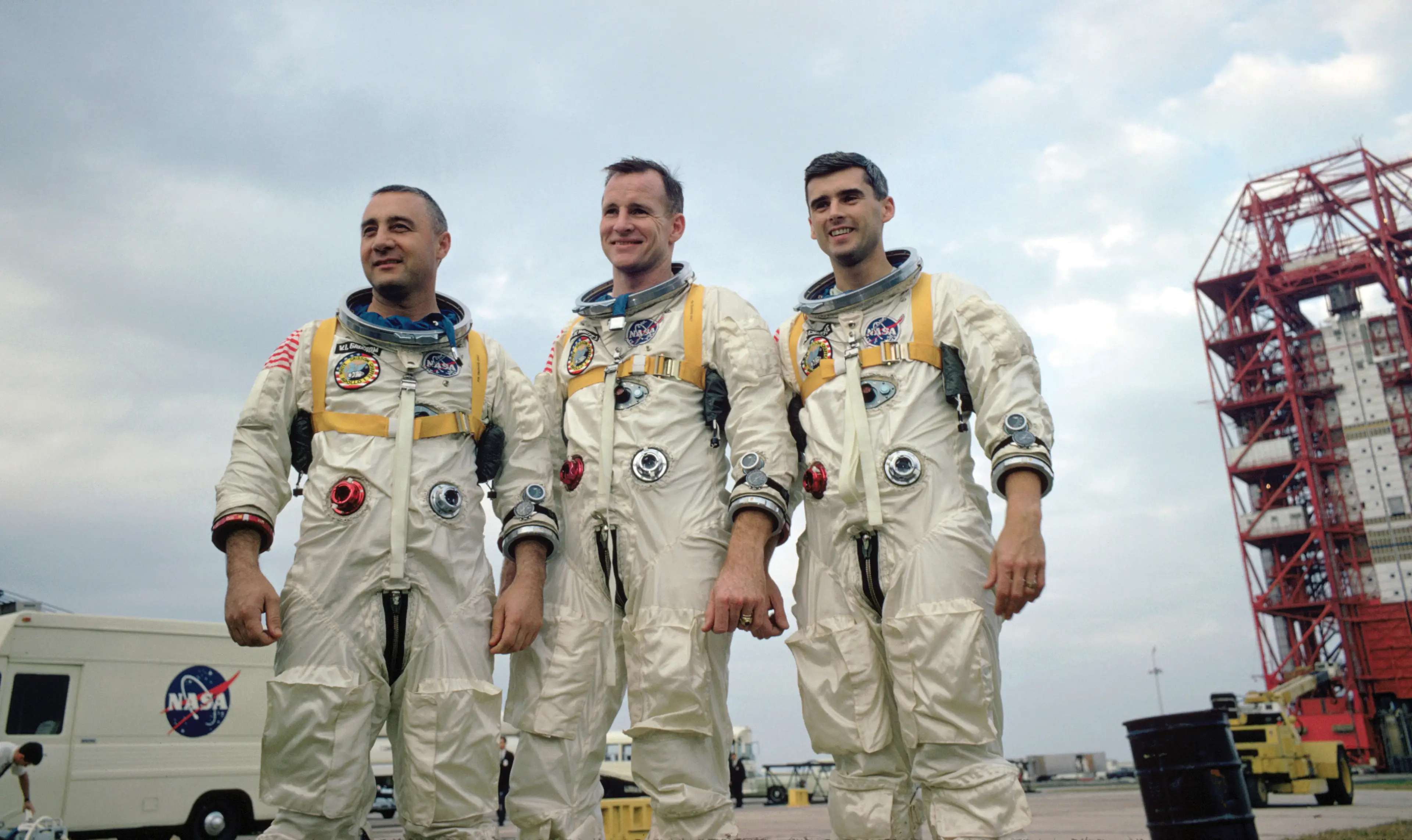 A patch commemorated the crew from Apollo 1 who all tragically died (Encyclopaedia Britannica/Contributor/UIG via Getty Images)