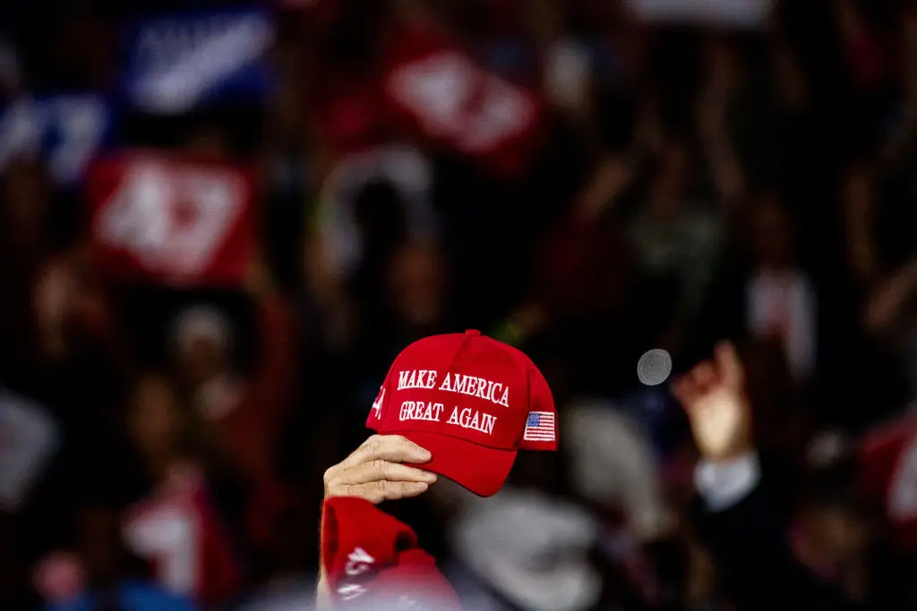 One 22-year-old student from India created an AI generated MAGA influencer to scam people online (Emily Elconin/Bloomberg via Getty Images)