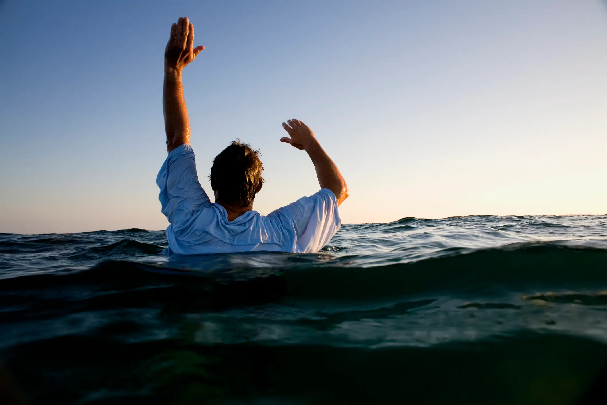 He was eventually rescued after 10 ships had passed him by (Getty Stock)