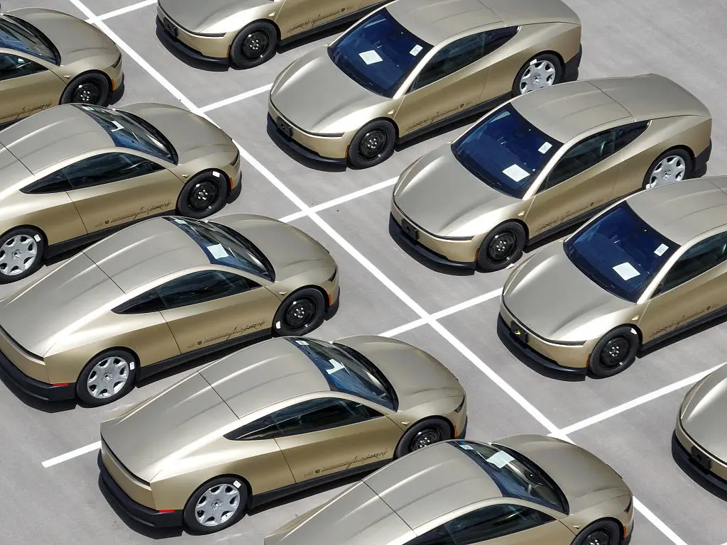 Tesla has a fleet of Cybercabs ready to go (Austin American-Statesman/Hearst Newspapers / Contributor / Getty)