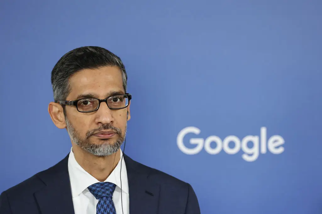 Google CEO Sundai Pichai earns 32 times more than the median employee at the same company (Jakub Porzycki/NurPhoto via Getty Images)