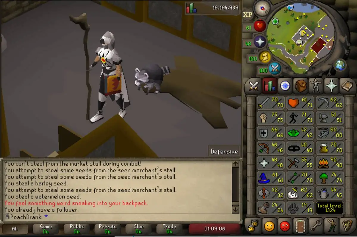 Not to be confused with the in-game skill of 'thieving' (Jagex)