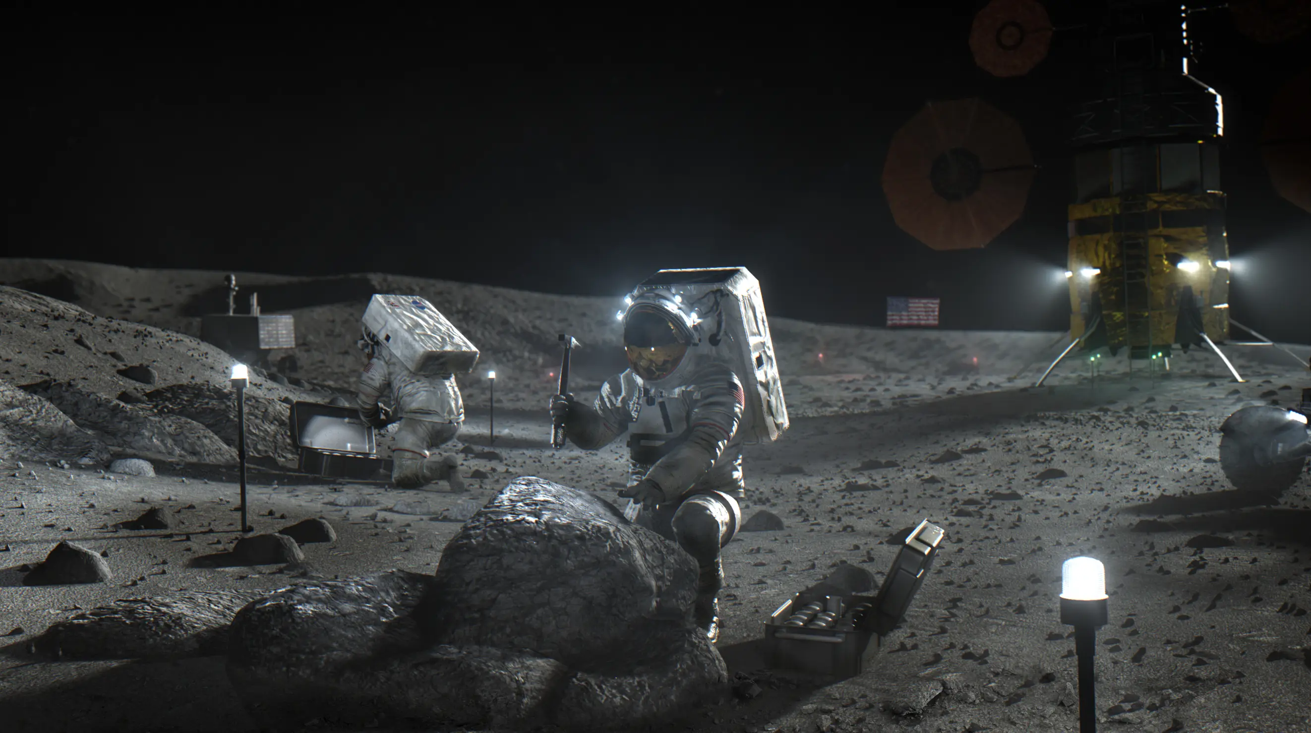 The space agency hopes to start mining on the moon (NASA)