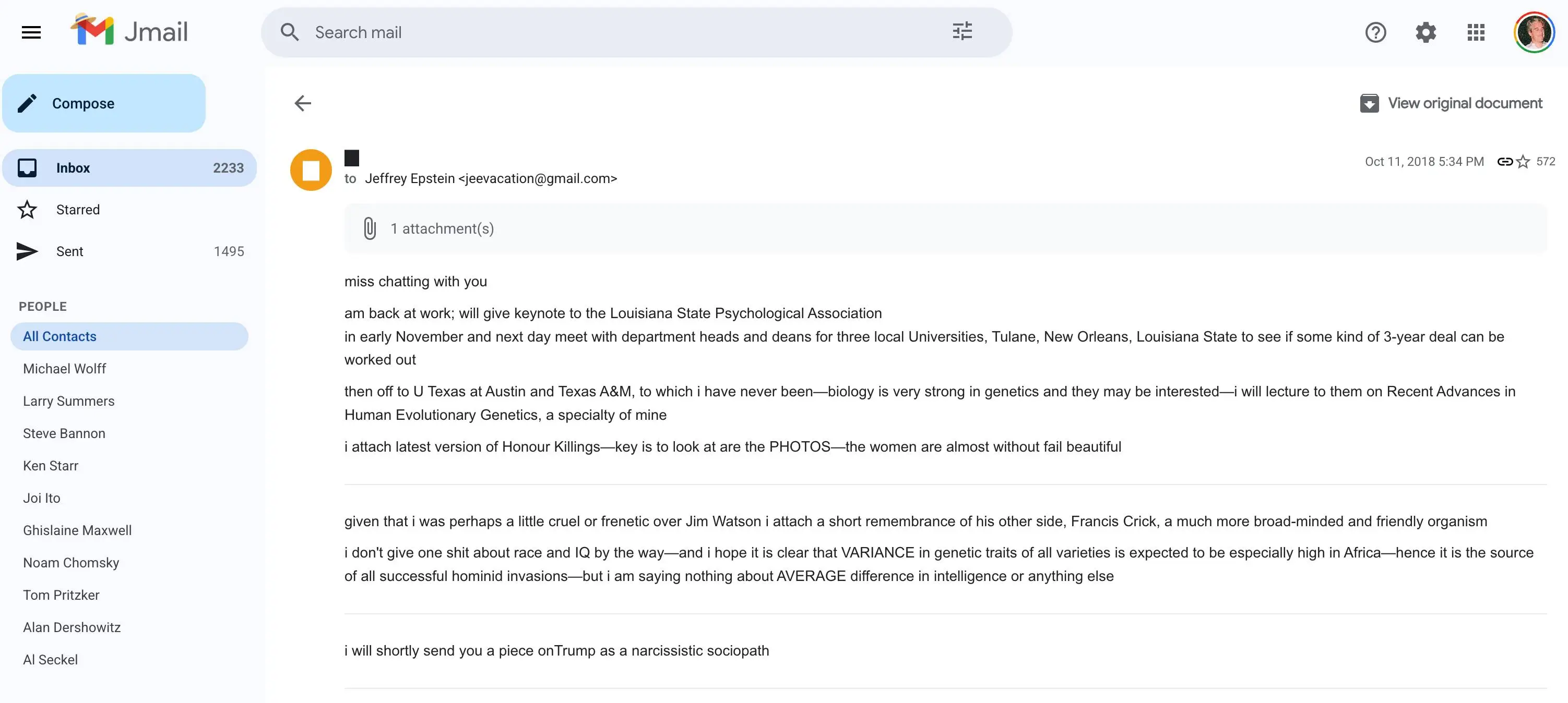 This Website Lets You log Into Gmail As Jeffrey Epstein And Go 