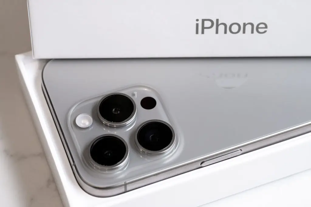 The speaker is located in the bottom right of the iPhone's camera panel (John Keeble/Getty Images)