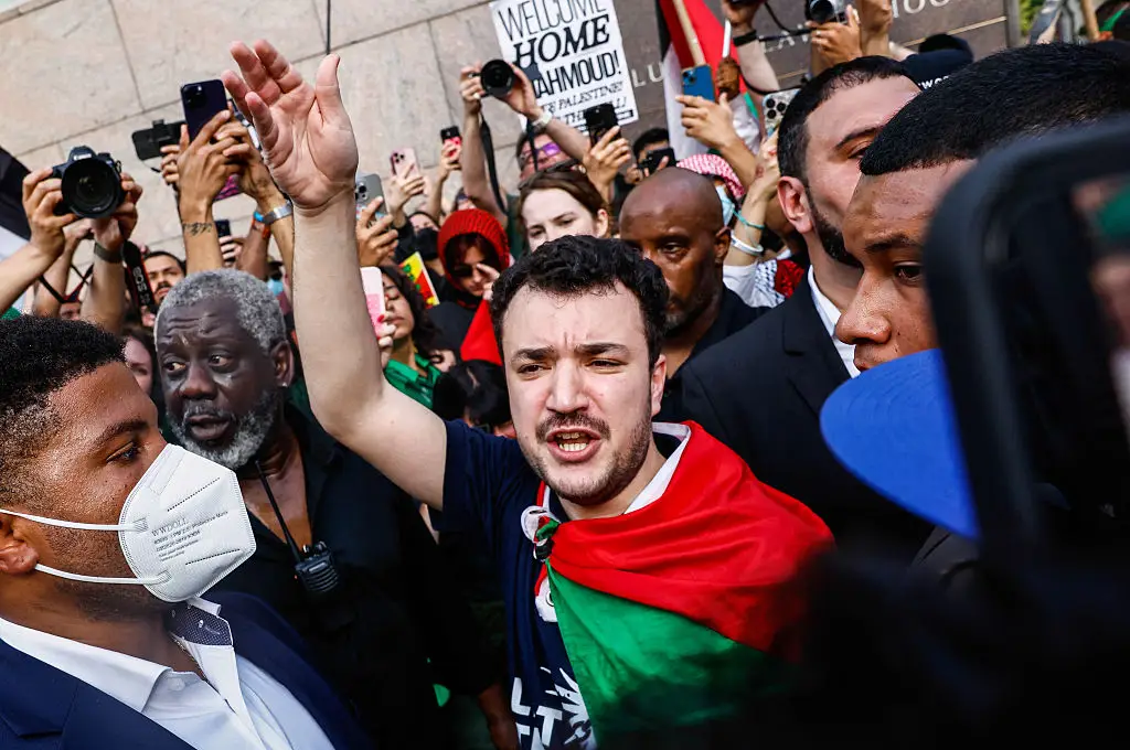 Support for Palestine appears to be a key area that diplomats will be investigating following protests at major US universities (Kena Betancur/AFP via Getty Images)