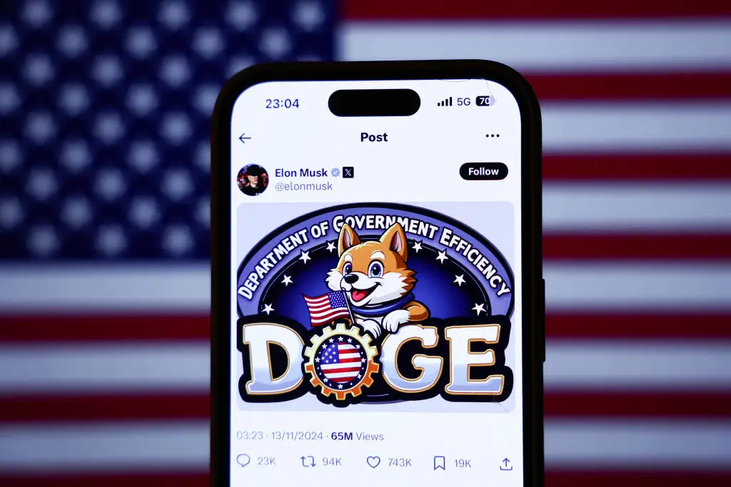 Elon Musk has now been given access to the Treasury's payment system (Jakub Porzycki/NurPhoto via Getty Images)