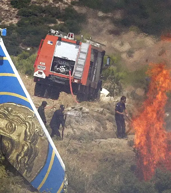 Flight attendant Andreas Prodromou was the only person conscious on board (Milos Bicanski/Stringer / Getty)
